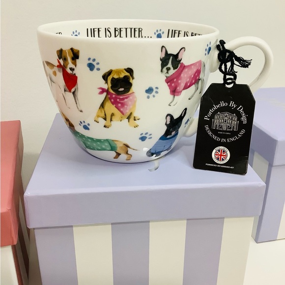 Portobello By Design Other - Portobello by Design Bone China Mug , Life is Better with a Dog , Brand New 🐾